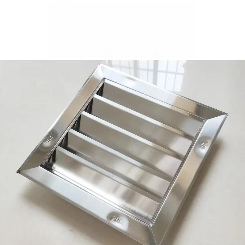 6/8/10/12inch 201 Stainless Steel Square Vent Grille Exterior Wall Exhaust Vent Exhaust Ventilation Window Ventilation Cover