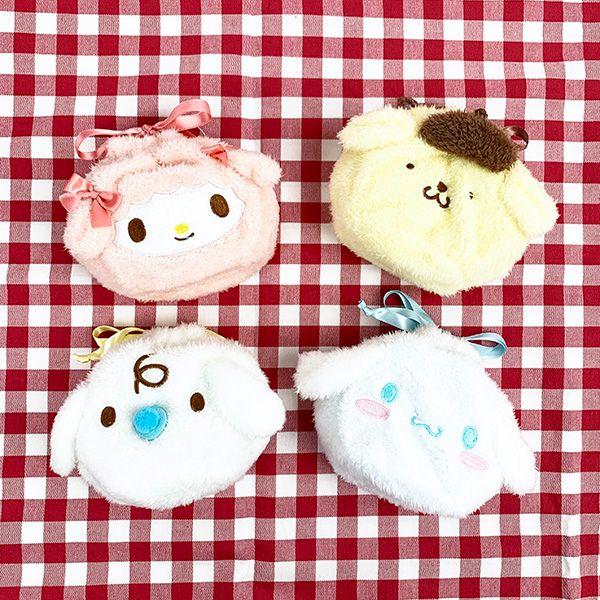 Sanrio Cinnamoroll Round Drawstring Pouch Bag White