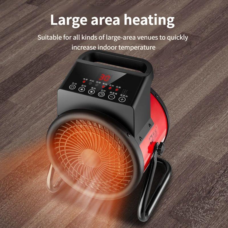 Small Fast Heating Warm Air Blower Household Bathroom Electric Heater Industrial High Power Hot Air Fan