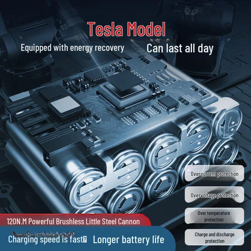 High-Power Brushless Multi-Function Rechargeable Electric Drill and Screwdriver