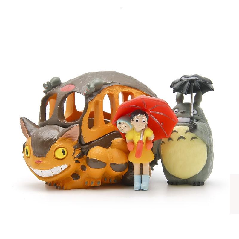 8pcs Neighbor My Totoro Pvc Mei Cat Bus Figure Miyazaki Hayao Film Toys Scene