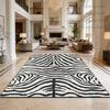 Modern Black White Zebra Stripes Large Living Room Carpet Decoration Bedroom Washable Antiskid Simple Rug Soft Fluffy Office Mat