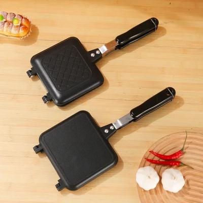 Sandviç Pişirme Tavası Çift Taraflı Sandviç Ekmek Yapışmaz Fırın Tepsisi Kahvaltı Waffle Krep Yumurta Kızartma Tavası Mutfak Pişirme Aleti