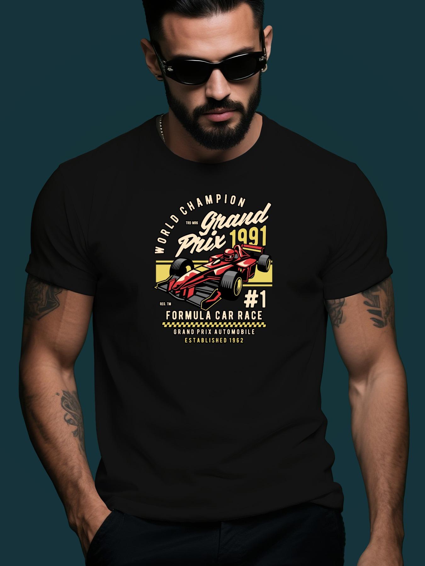 Racing Trend Streetwear Summer Casual Round Neck Short Sl... XXXXL