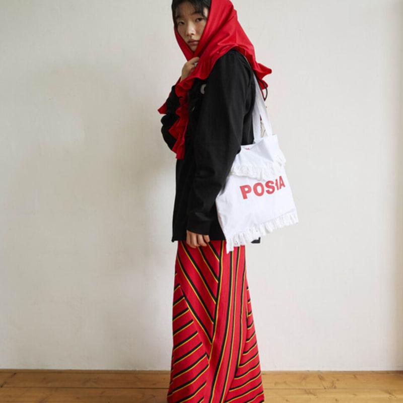 POSHA Frill Jersey Scarf RD