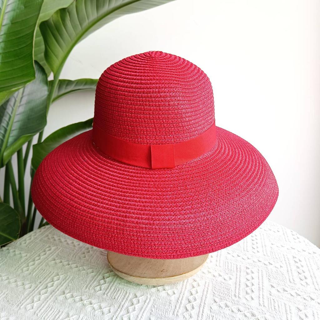 Cappello da sole estivo nuovo stile cappello da sole da donna pieghevole cappello da spiaggia tesa larga protezione solare da viaggio cappello da sole stile Hepburn cappello da viaggio