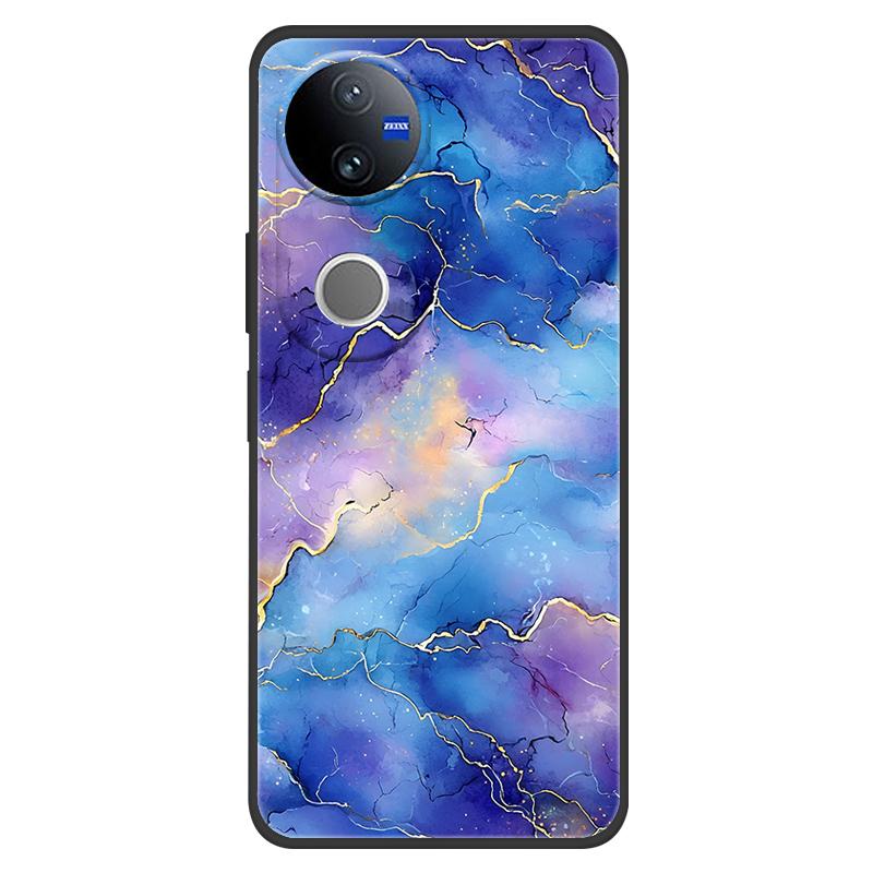 Marble Case For Vivo V50 5G Case Lovely Painted Silicone Back Cases Cover For Vivo V2427 V 50 Coque Anti Drop Protective Fundas