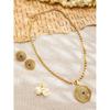 Womens  Intricate Green Stone And Golden Beade Traditional Jewellery Set