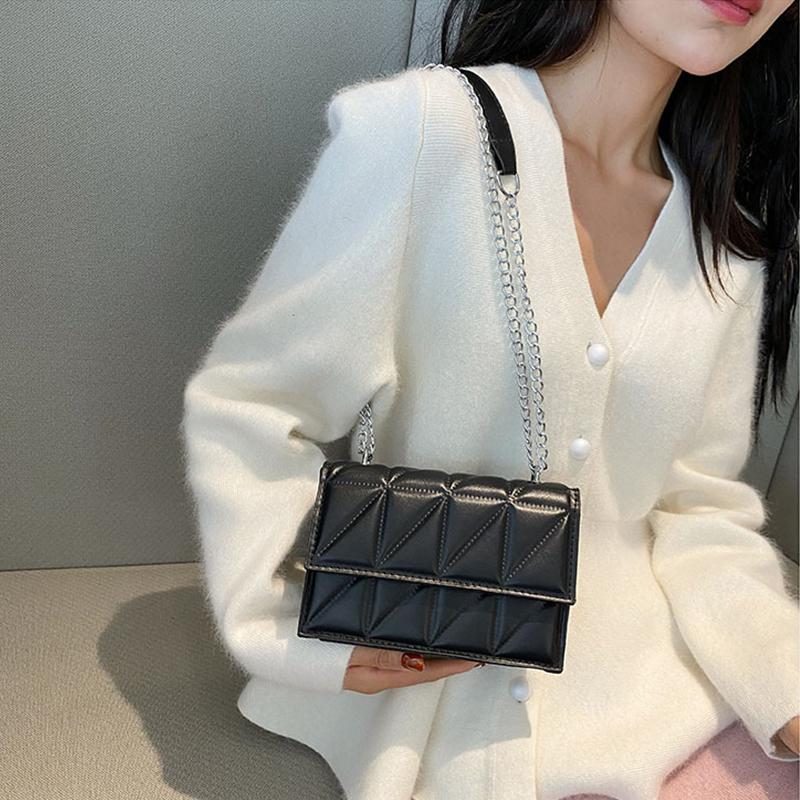 Designer Fashion Women Shoulder Bag Ladies PU Leather Handle Handbags Chain Strap Crossbody Bags for Women