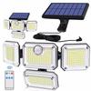Lămpi Solare de Exterior cu 138/198/333/74 LED-uri, Senzor de Mișcare, Inducție Umană, Cap Ajustabil, IP65 Rezistent la Apă, Lampă de Perete cu Energie Solară