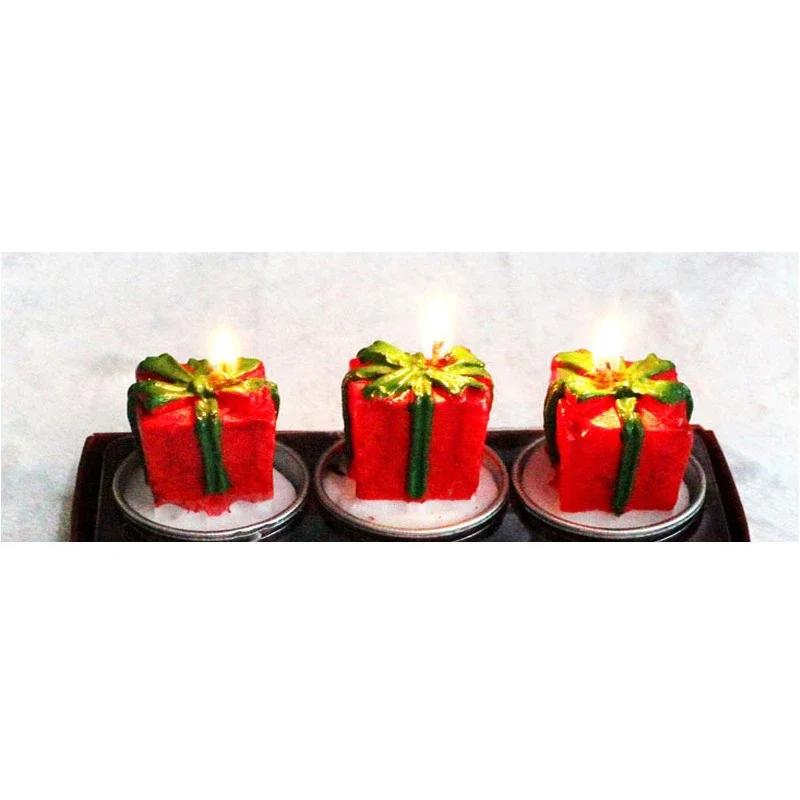 Christmas Craft Gift Candle Painted Decoration Christmas Gift Santa Snowman Cartoon Model Candle