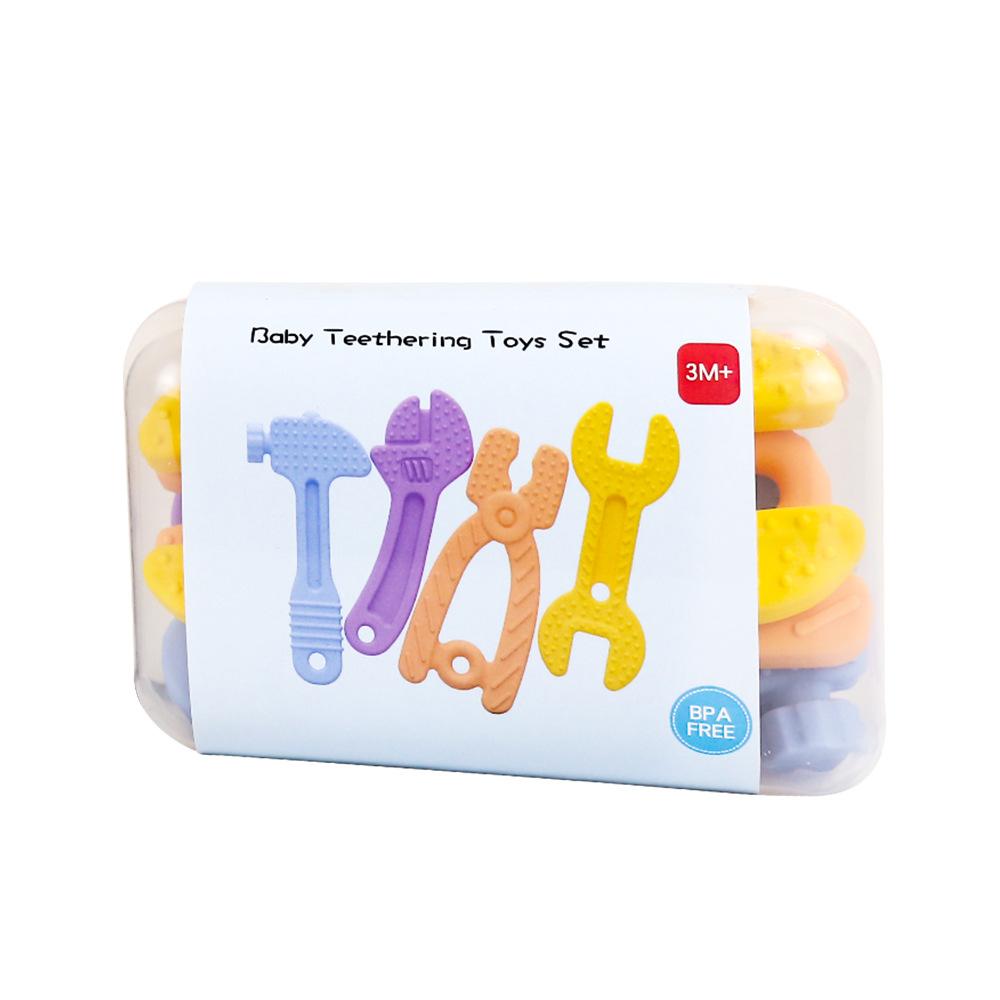 Teething Toys 0-6 Months 6-12 Months - Soothe Babies Sore Gums - BPA Free Silicone - 4 Pack
