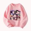 HUNTRX Star Boys Anime Graphic Print Round Neck Sweatshirt Casual Streetwear Unisex Fashion Pullover