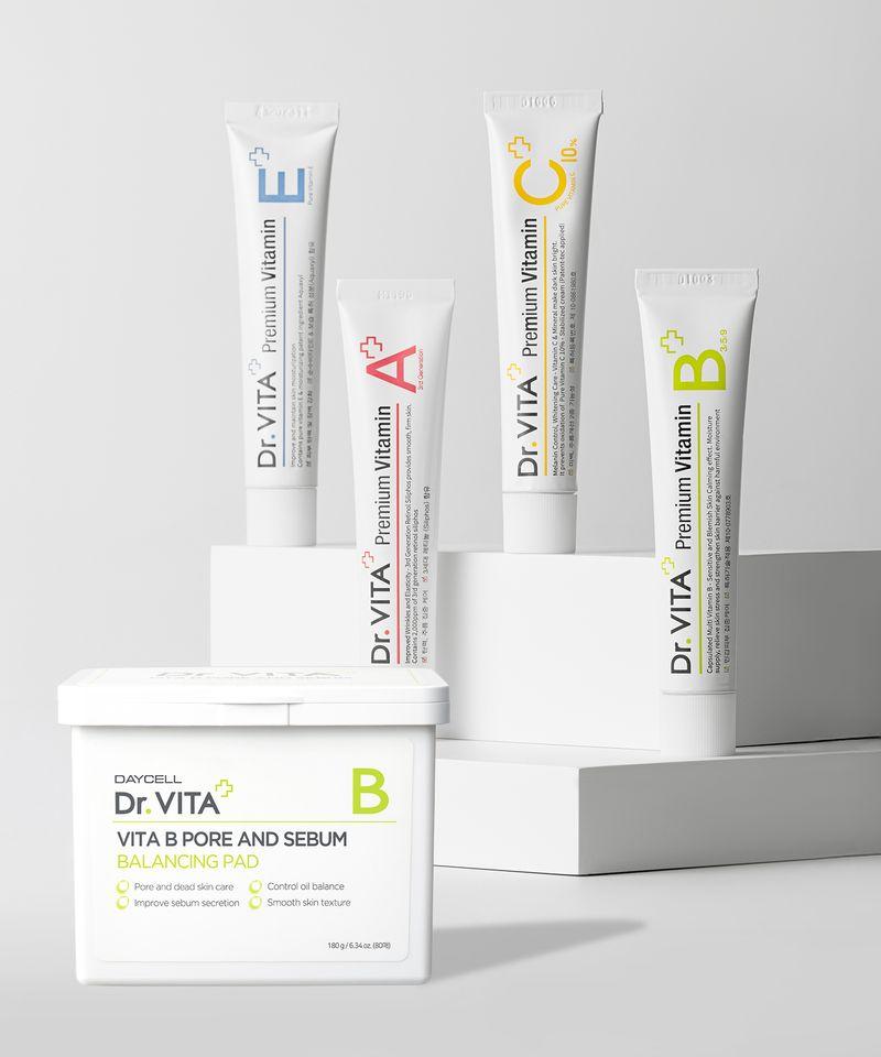[Gift of 3 Trial Samples] Vita B Pore Pads 80 Sheets + Premium Vitamin Cream 30ml (Select 1) Premium Cream C (Dark Spot Care)