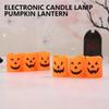 Halloween jack-o'-lantern candles, 6 pieces, watermelon-shaped candles suitable for Halloween stage decoration, festive atmosphe