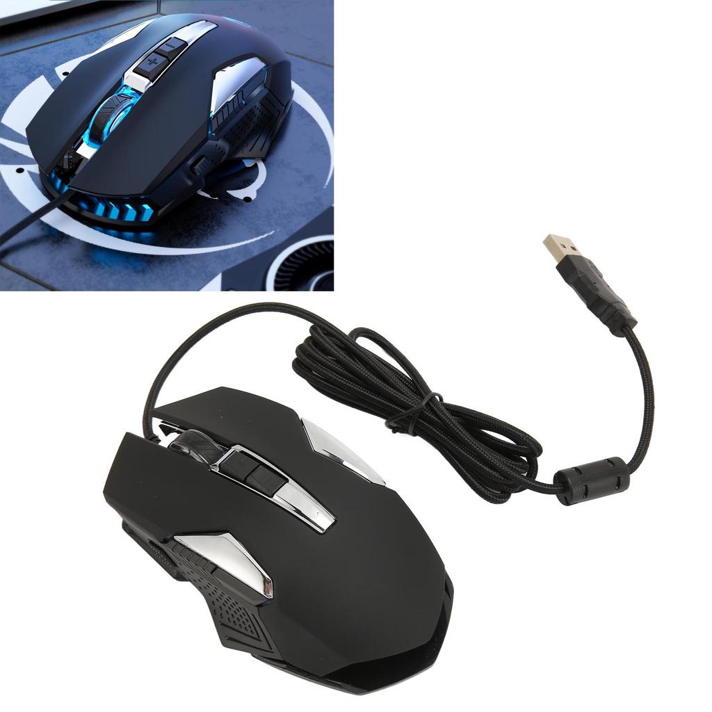 RGB Gaming Mouse Multifunction Ergonomic 7200 DPI Wired Optical Gaming Mouse With Programmable Buttons and Backlight Mode