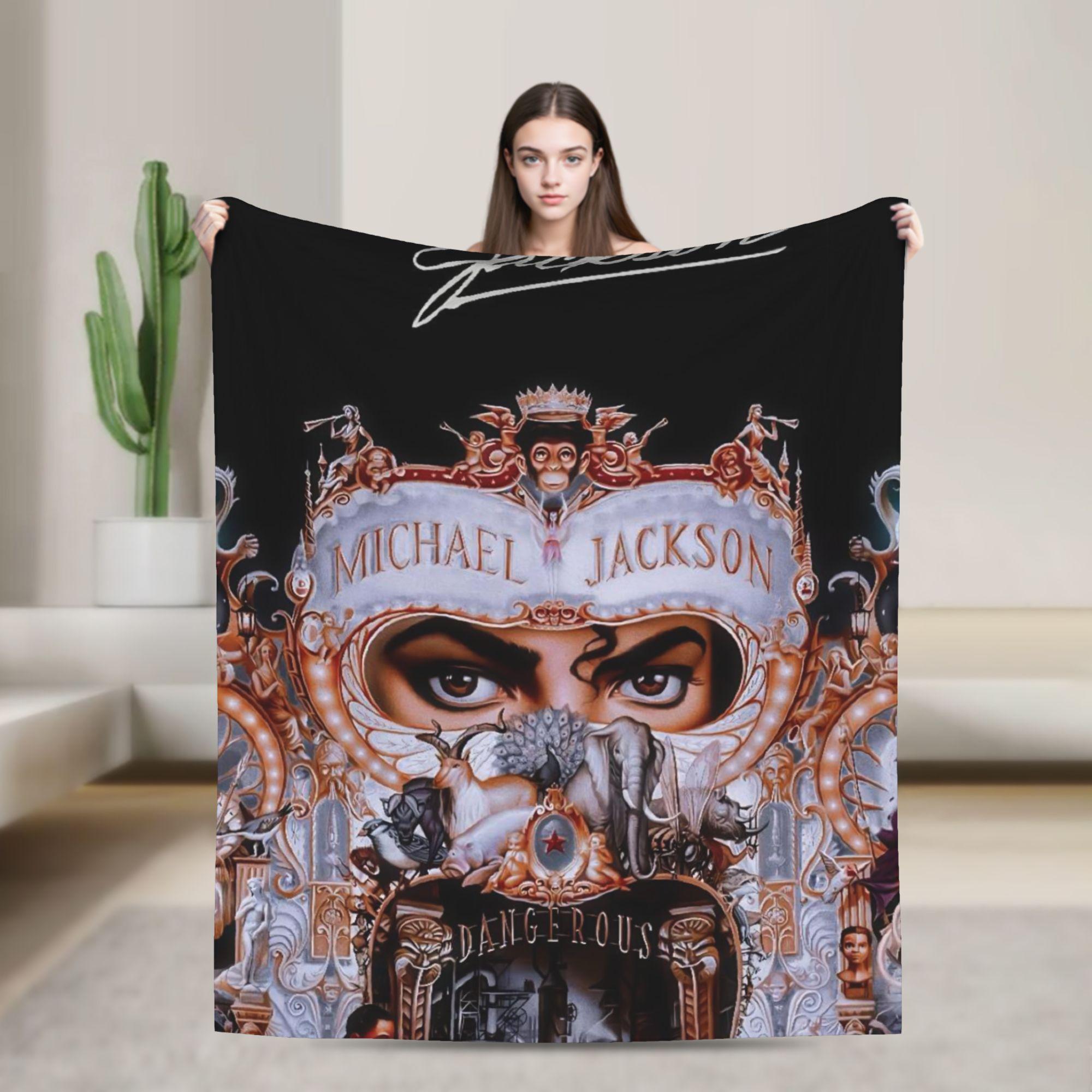 

MJ King Of Pop Michael J-jackson Blanket Soft Aesthetic Plush Throw Blanket For Outdoor Camping Flannel Bedspread Bed Cover 30x40in