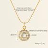 European American Ins Style Double-layer Zircon Titanium Steel Luxury Square Pendant Light Sporty Unisex 18K Gold Necklace
