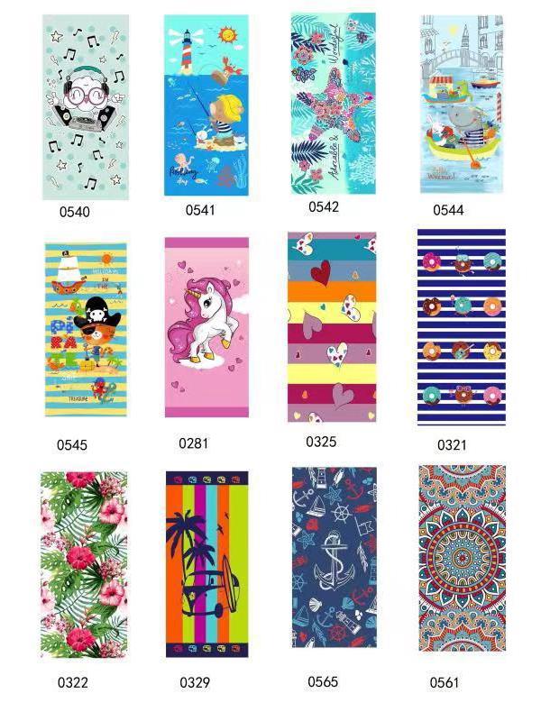 Cross-border Soft Quick-Dry Beach & Sport Towel - Absorbent, Lightweight, Printed Design