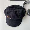 Women Corduroy Beret Hat Vintage Buttons Autumn Winter Octagonal Newsboy Cap Korean Girl Solid Color Painter Artist Peaked Hats