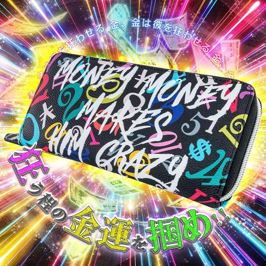 Набір годинника Frank Miura та довгого гаманця №. 6 Удача Багатство Золото Чоловічий Жіночий (Райдужний Чорний/Божевільний)