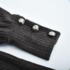 Women Turtleneck Pullover Button Long Sleeve Loose Knitted Sweater Tops