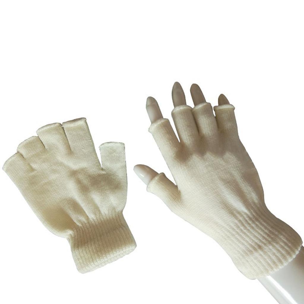 Winter Color Men'S And Women'S Warm Gloves Solid Half-Finger Knitted Gloves Gloves Mittens Women Winter Accessories