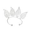 Vintage Leaf Ear Cuff Wedding Elf Maple Leaves Hollowed Crystal Fairy Earrings Clips for Women Boho No Piercing Earring Jewelry