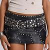 Y2K Punk Hip Hop Eyelet Rivet Waist Belt - Slimming, Versatile, One Size