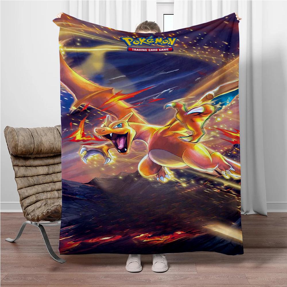 31 Style Pokemon Cartoon Cute Pikachu 3D Soft Flannel Blanket for Bed Bedroom Sofa Picnic,Throw Blankets for Kids Outdoors Gift