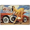 Metal Tin Signs Pinup Spark Plugs Wall Decoration Plaque Vintage Art Poster Iron Painting for Man Cave Home Cafe Garage Club Bar