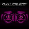 BTT1 1pcs Car Accessories Led Car Logo Cup lights Smart Luminous Water coaster For Mercedes benz AMG A B R G Class GLK GLA C200 E200