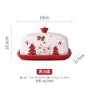 Nordic Christmas Tableware Set, Santa Embossed Ceramic Plates Bowls, Stitched Sealing Canister Collection