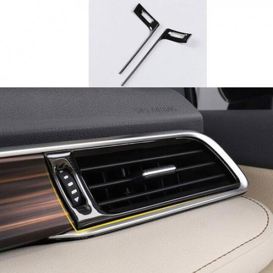 For Toyota Camry 2018- Black Air Outlet Vent Trim Steel trument L&R