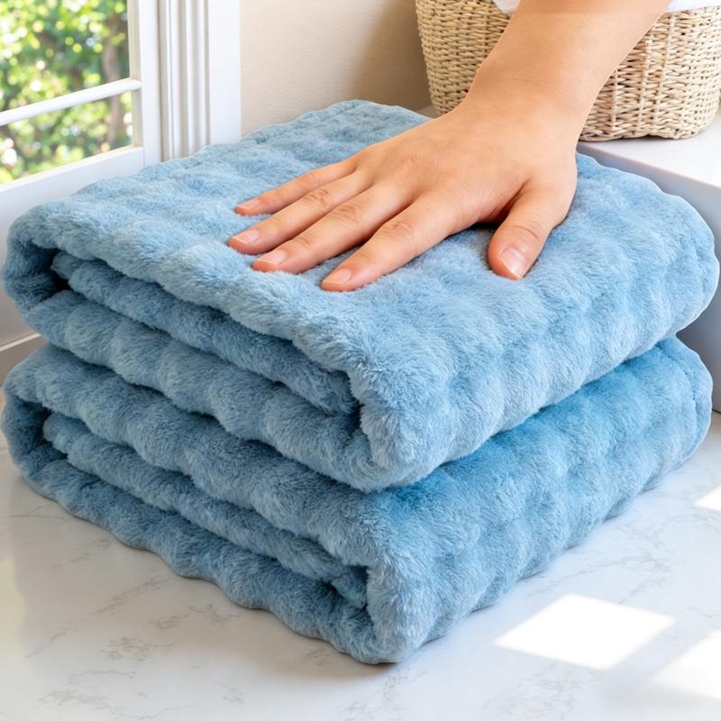 Wasart Luxury Faux Fur Throw Blanket 150X200 Non-Shedding Super Soft Fluffy Home Decor Blanket For Couch Sofa Bed Autumn Winter