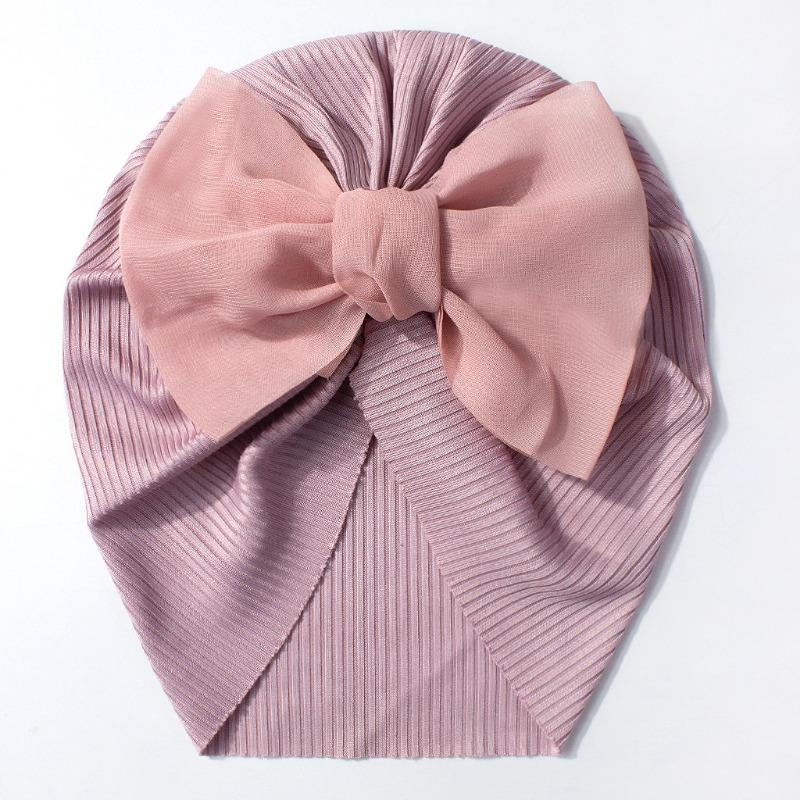 New Children's Hats, Cute Bow Baby Knotted Pullover Hats, Thin Breathable Baby Caps