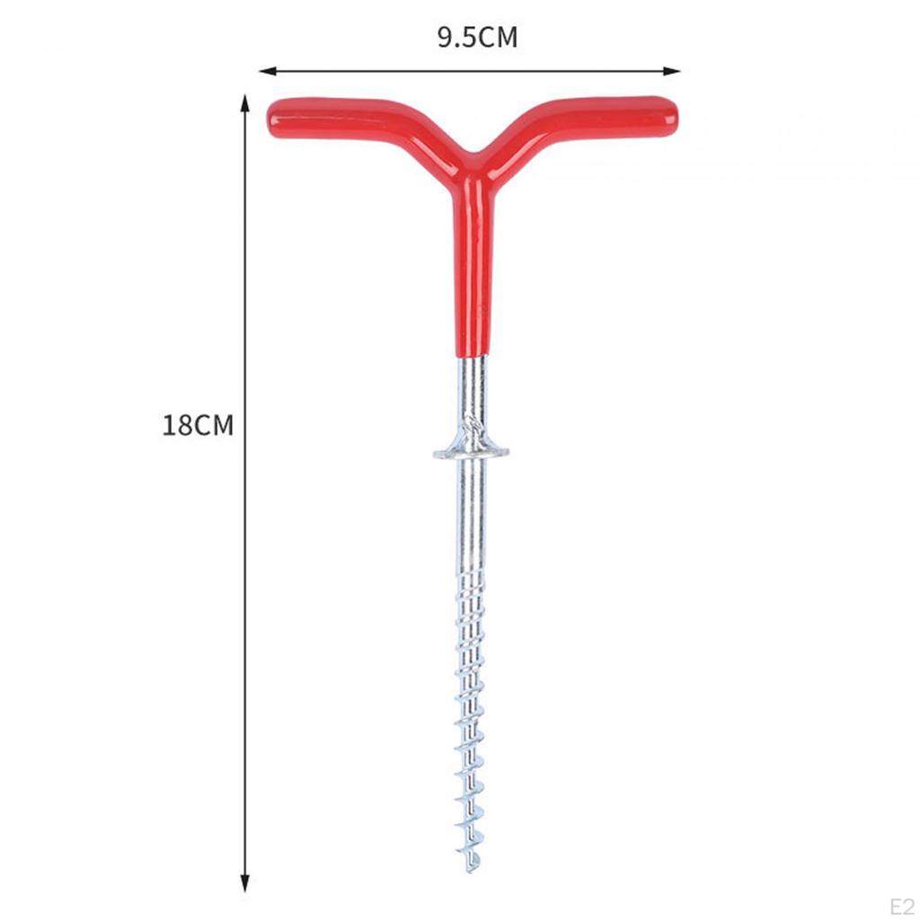 3 Peças Brocas de Gelo, Estacas de Tenda Parafuso, Pregos Fixos, Pregos de Pesca no Gelo para Inverno
