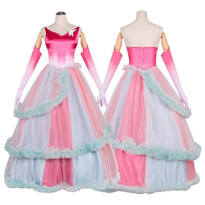 Wicked Glinda Cosplay Dress For Halloween Anime Role Play