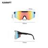 Oversized Sports Sun Glasses  Wrapped Round Mirror Outdoor Cycling Goggle Trendy Futuristic Punk Sunglasses for Men
