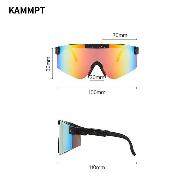 Oversized Sports Sun Glasses  Wrapped Round Mirror Outdoor Cycling Goggle Trendy Futuristic Punk Sunglasses for Men
