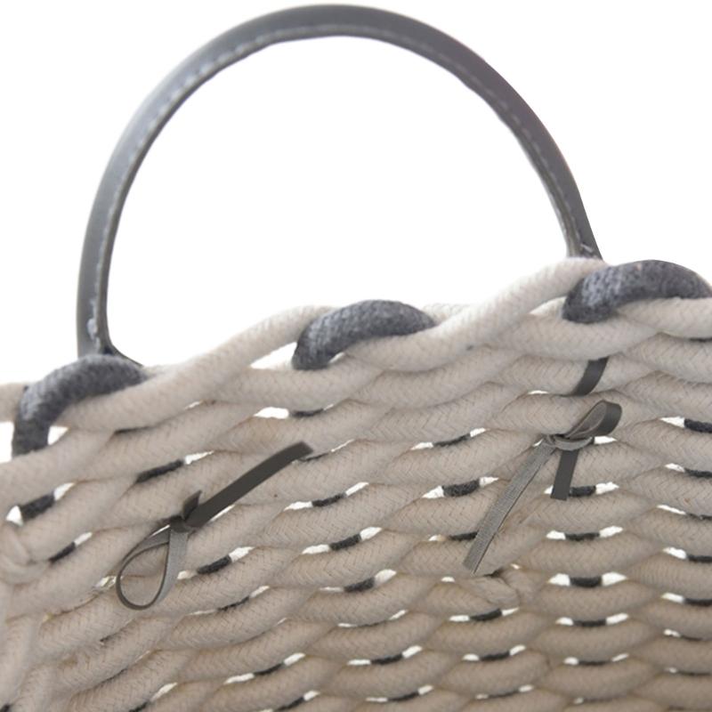 Sturdy Cotton Rope Basket with Handles Practical Woven Storage Holder Baskets For Organizing Clothes Towels And More