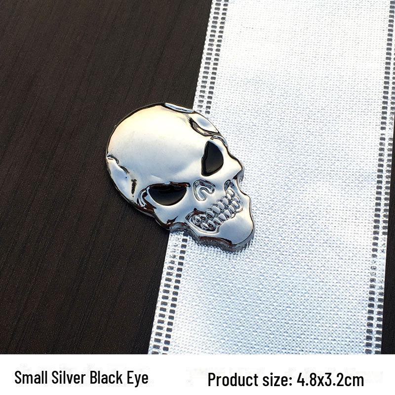 Customized 3D Pirate Skull Metal Car Sticker - Captain Jack Tail Label Body Decoration.