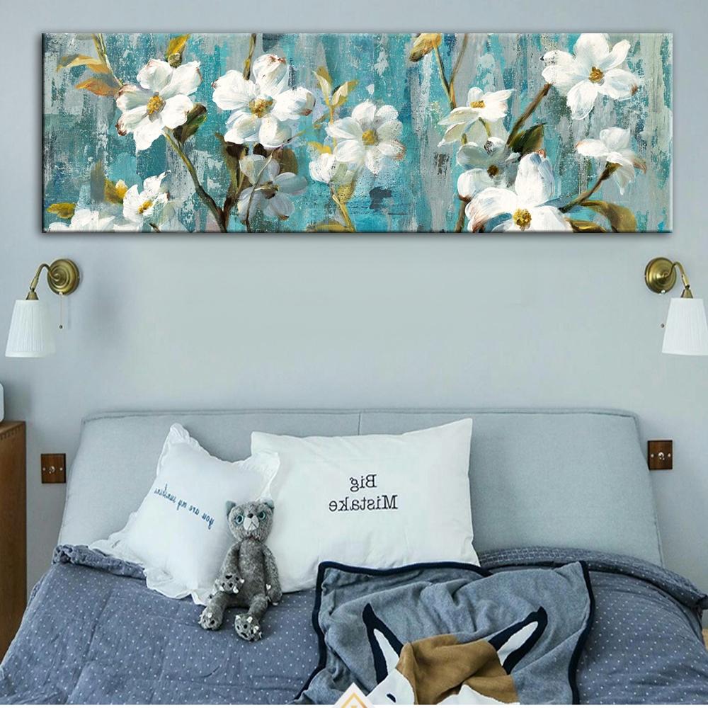 Modern Landscape Canvas Painting Abatrat Yellow Blue Flower Posters And Prints Wall Art Pictures For Living Room Decor No Frame