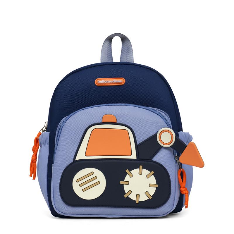 3-6 Years Cute Excavator Backpack for Kindergarten Boys & Girls