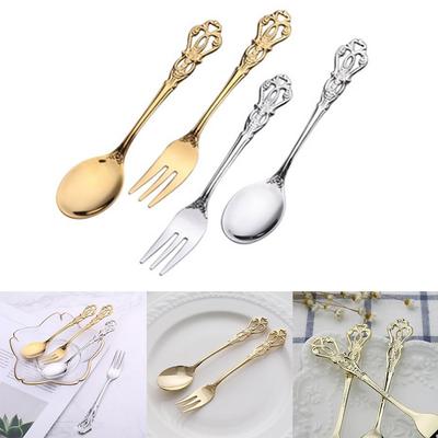 2ks/set Spoon Coffee Creative Fine And Retro Texture