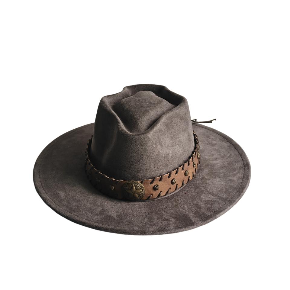 Retro Arrow Top Vegan Suede Hat 9cm Wide Brim Fedora Hat for Women Men Suitable for Pyrography Painting Gifts Party Etc