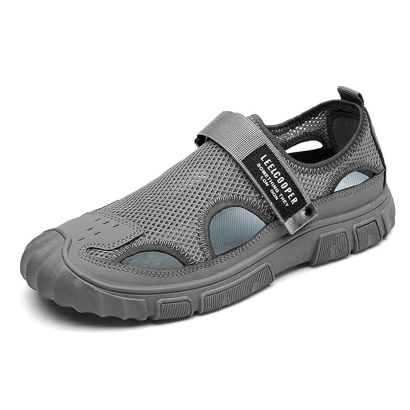 New Summer Breathable Sandals Outdoor Net Surface Beach Shoes Leisure Hollow Deodorant Soft Sole Wear-resistant Frame Shoes