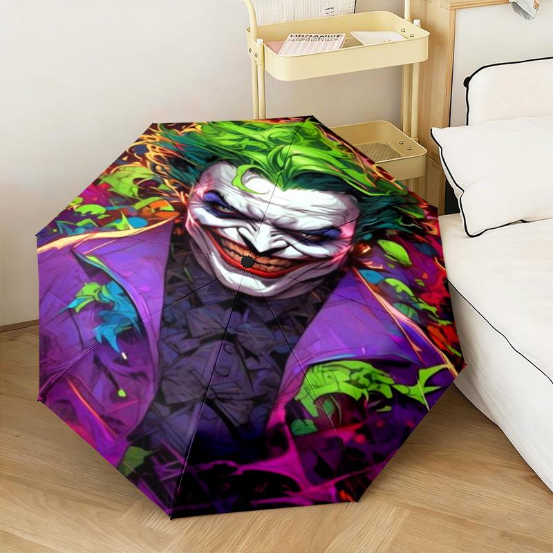 1PC Joker's Iconic Costume Automatic Umbrella - Suitable Travel Outdoor Portable Umbrella Birthday Gift Daily Essentials