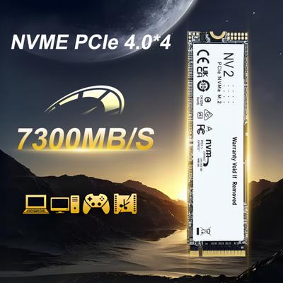 PCIe 4.0 M.2 NVMe SSD Speed Up To 7300MB/s Read 6800MB/s Write 64/128/256GB 3D NAND PC Laptop Desktop Computer Internal Gaming Solid State Drive