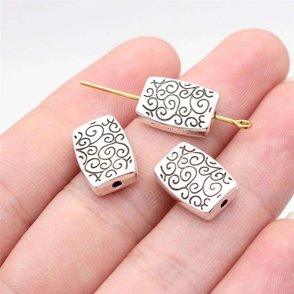 Geometric Small-Hole Spacer Beads Mini Antique Bronze Zinc Alloy Jewelry Making Fix Bead Position Style Bead Spacers